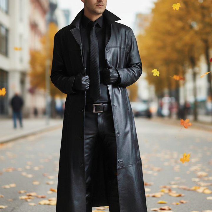 Long Leather Coat - Anton