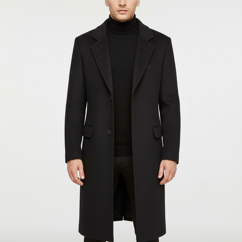 Long Wool Coat for Men - Daniel