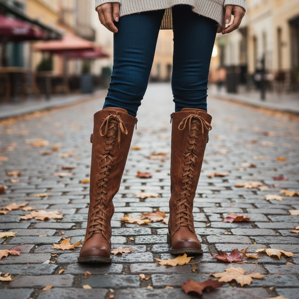 Lace-Up Leather Boots - Gabriele