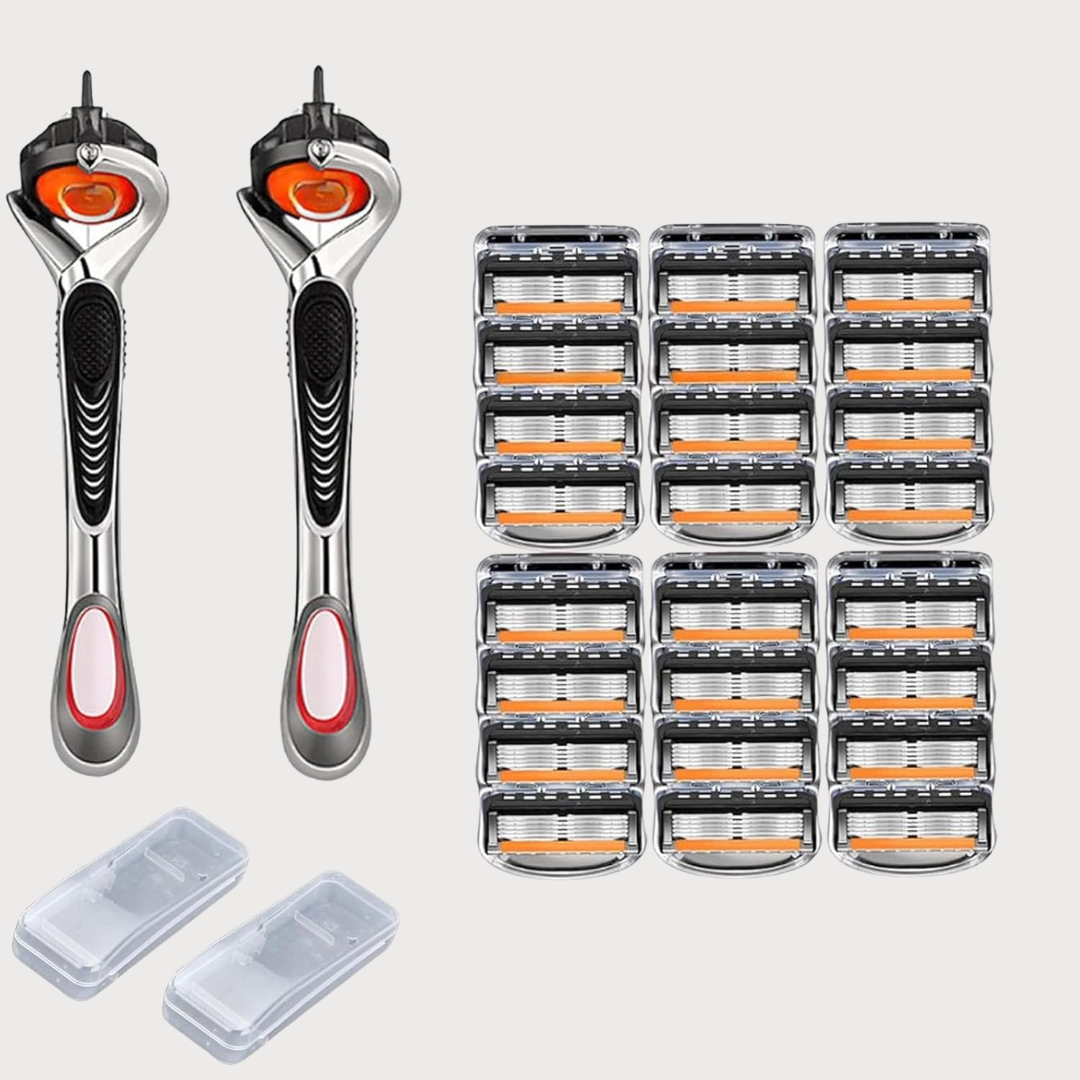 Multi-layer razor blade set for gentle glide, precise contours and a thorough shave - 24 or 48 Count