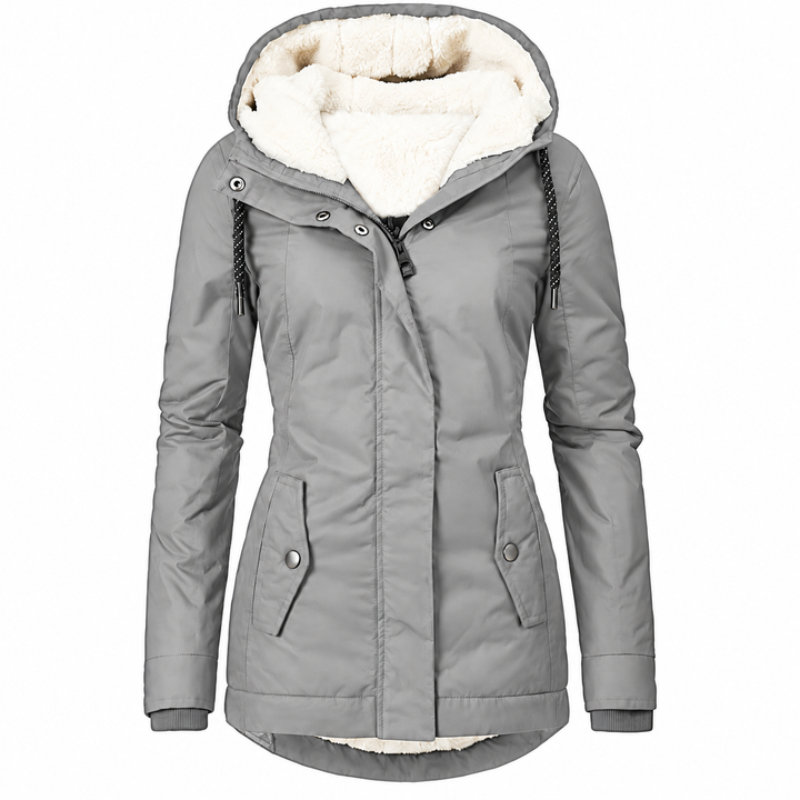Women's Long Waterproof Winter Coat – Hooded, Warm Lining, Casual for Cold Weather
