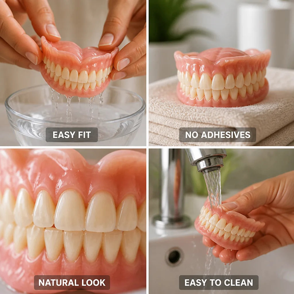 Denture Set Heat-Forming Custom Fit No Adhesive Required