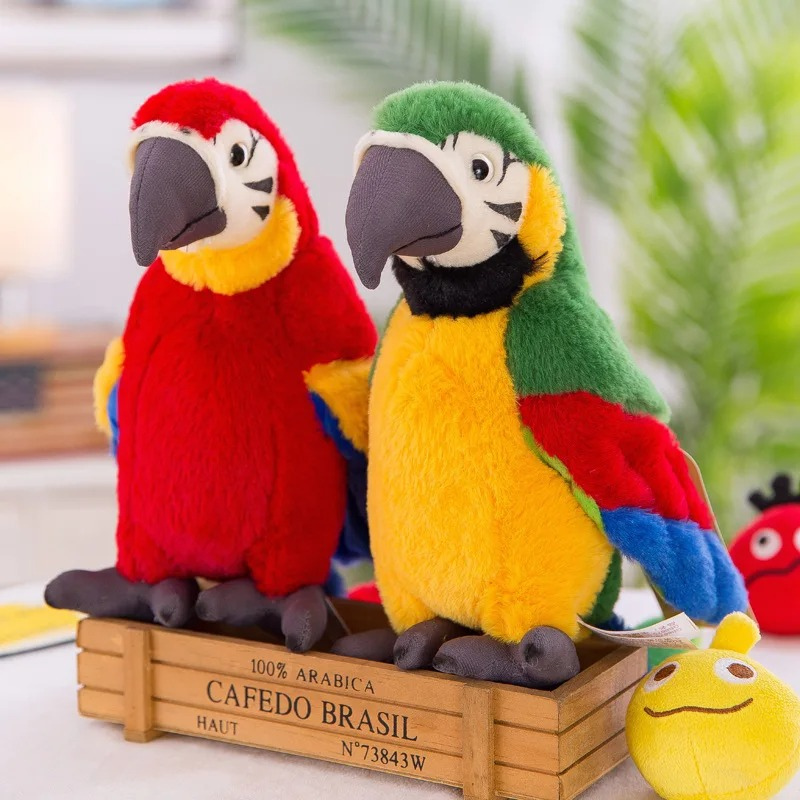 Talking Parrot Plush Toy - Squawkie