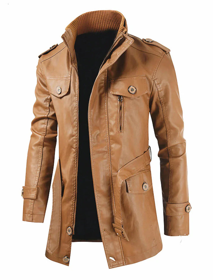 Men's Long Faux Coat