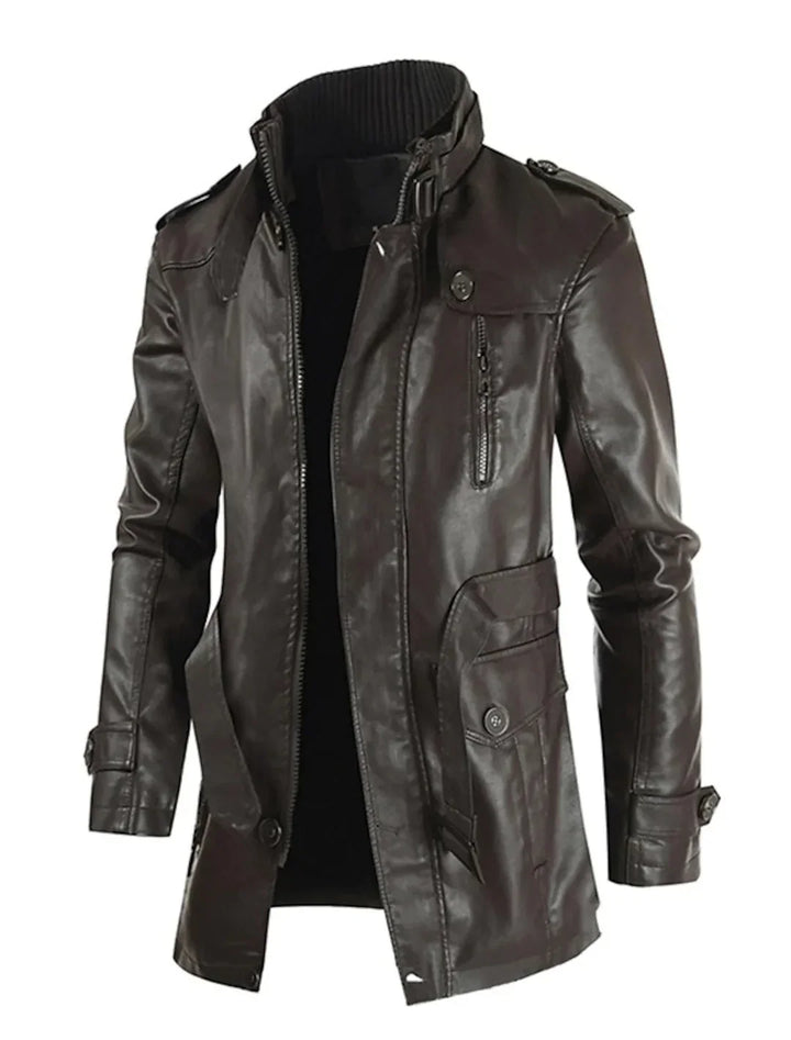Men's Long Faux Coat
