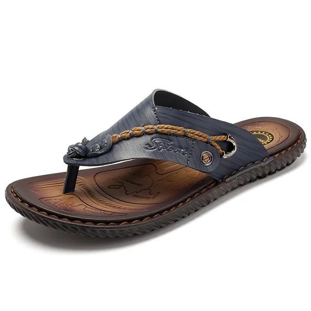 Men's Leather Flip-Flops