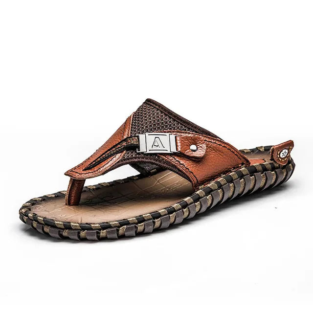 Men's Leather Flip-Flops