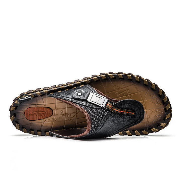 Men's Leather Flip-Flops