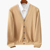 Men’s V‑Neck Button‑Front Cardigan – Classic Knit Layer