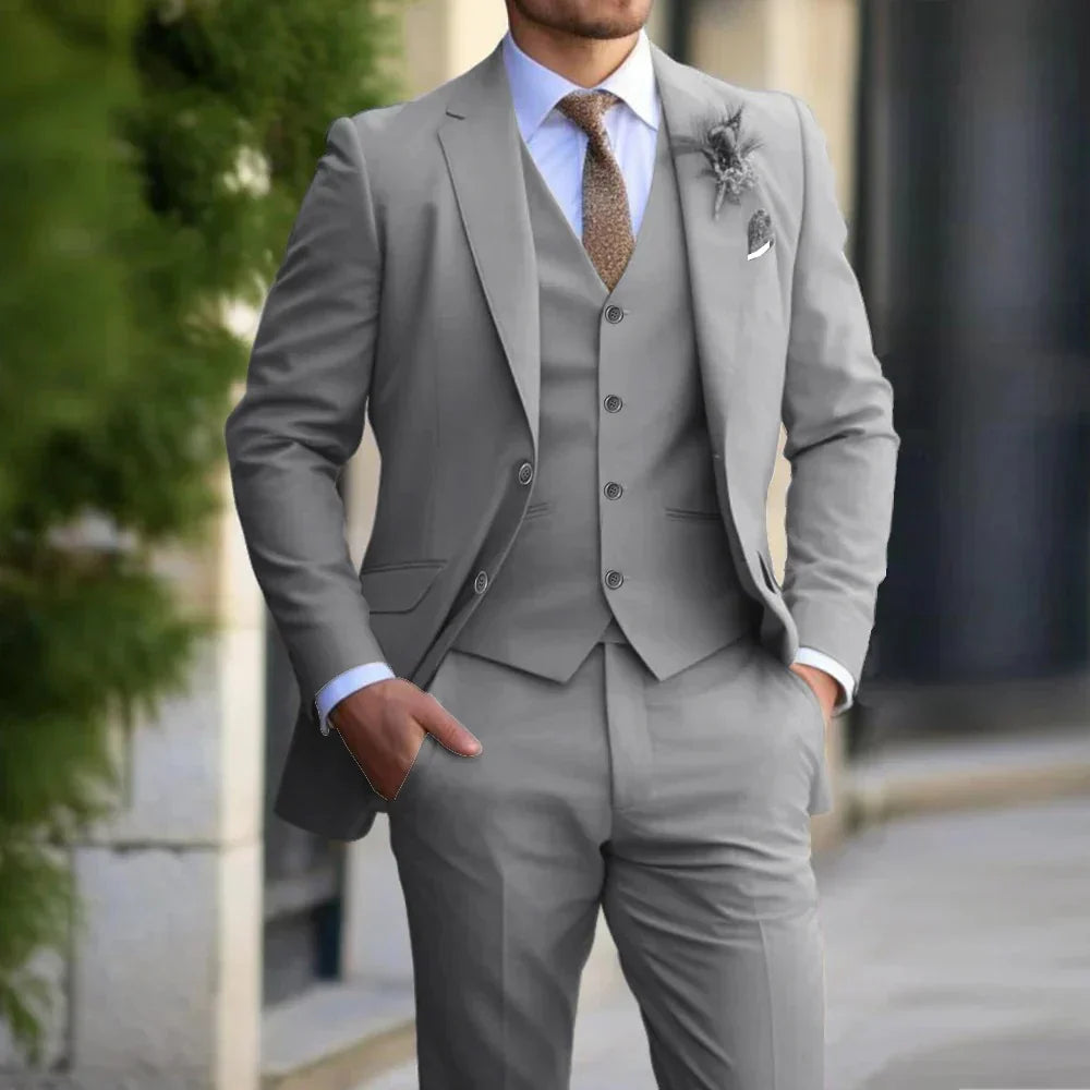 Brecken Elegant 3-Piece Suit for Men – Timeless Sophistication for Every Occasion