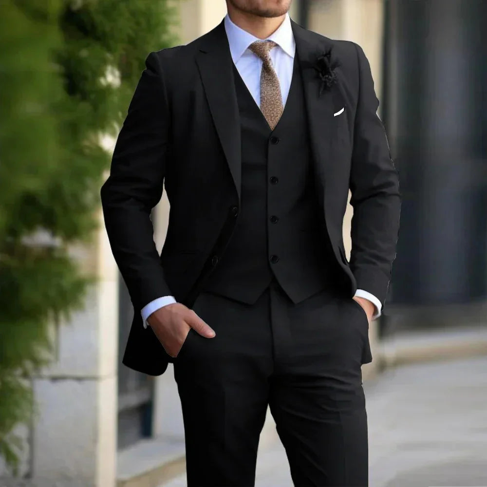 Brecken Elegant 3-Piece Suit for Men – Timeless Sophistication for Every Occasion