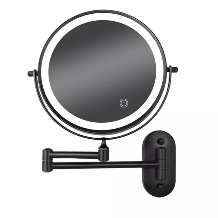 LumiReflect Premium LED Makeup Mirror | Rechargeable Wall-Mounted Magnifying Mirror with Adjustable Lighting