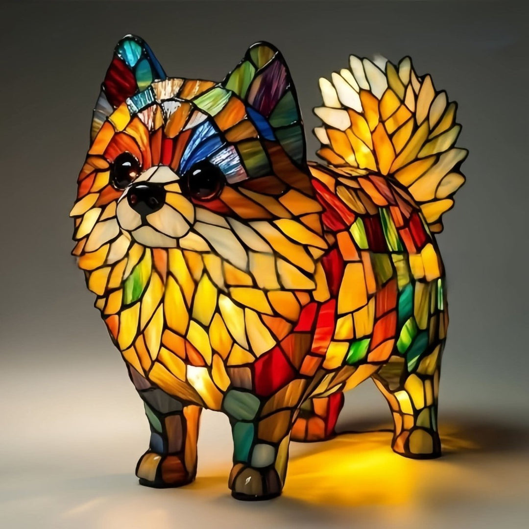Dog Breed Night Light with Warm Glow, 6-Inch USB Powered Lamp with Inline Switch