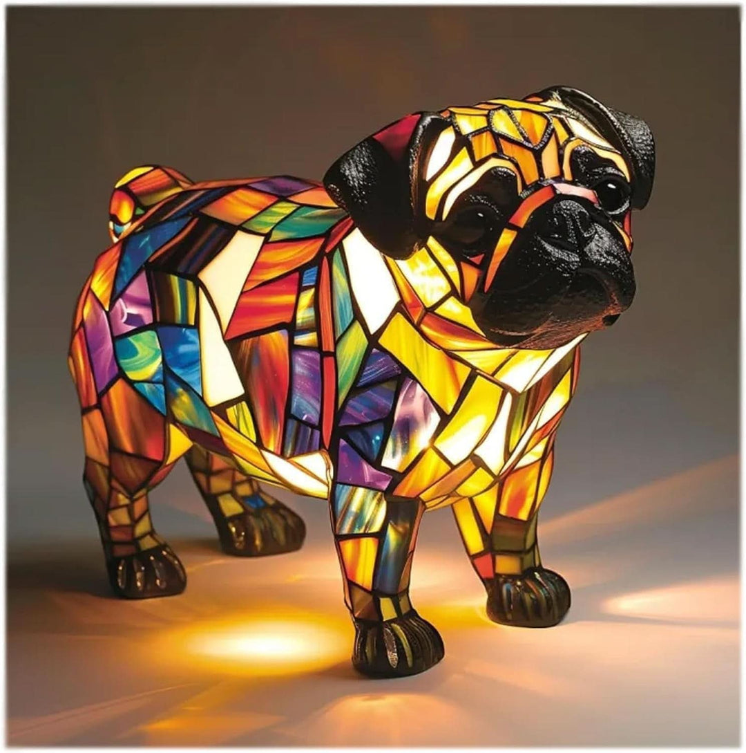 Dog Breed Night Light with Warm Glow, 6-Inch USB Powered Lamp with Inline Switch