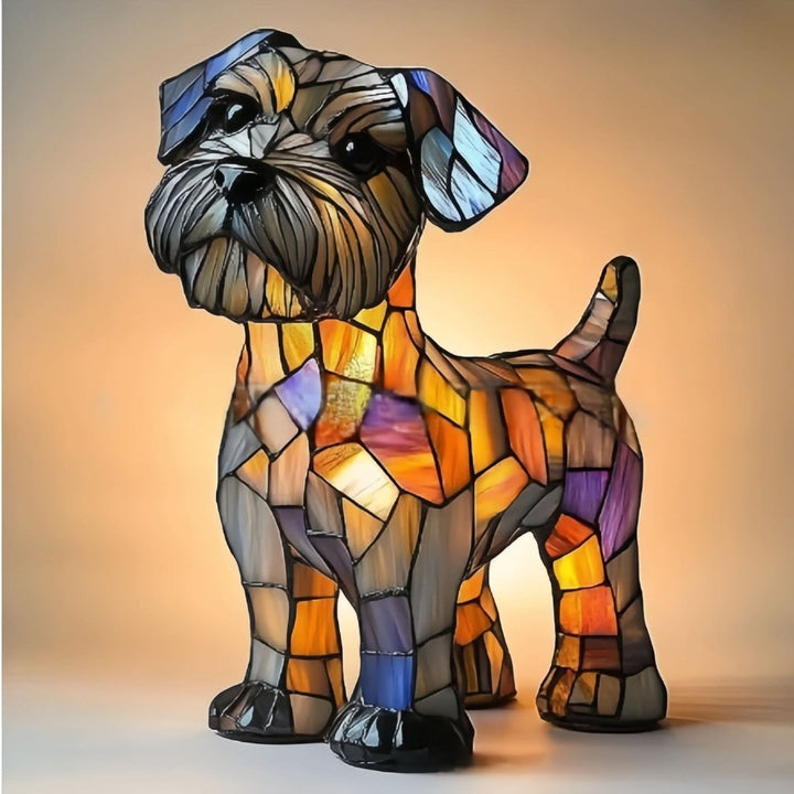 Dog Breed Night Light with Warm Glow, 6-Inch USB Powered Lamp with Inline Switch