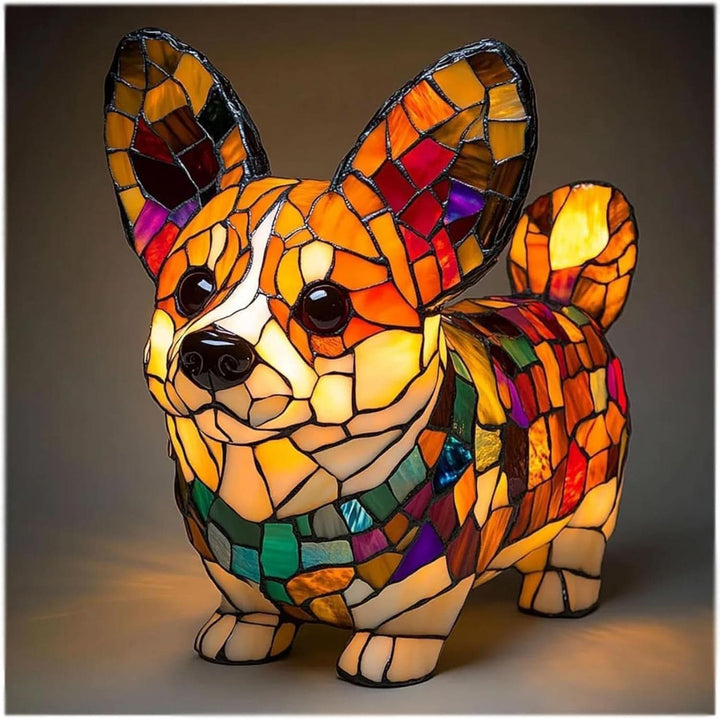 Dog Breed Night Light with Warm Glow, 6-Inch USB Powered Lamp with Inline Switch