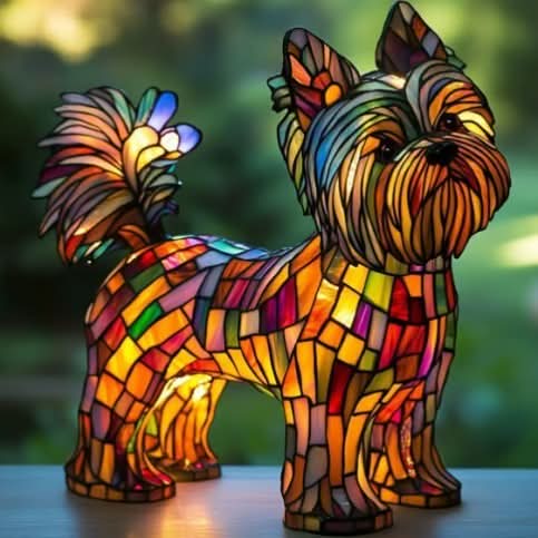 Dog Breed Night Light with Warm Glow, 6-Inch USB Powered Lamp with Inline Switch