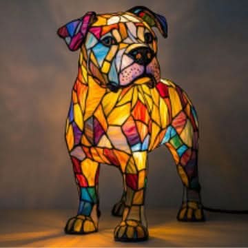 Dog Breed Night Light with Warm Glow, 6-Inch USB Powered Lamp with Inline Switch