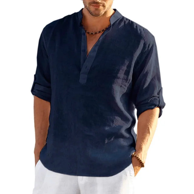 Sander Men's Summer Linen Shirt – Lightweight Sophistication for Warm-Weather Days
