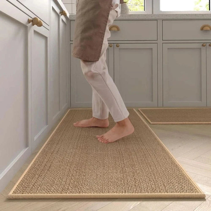 Kitchen Runner Non-Slip Washable – Faux Sisal Rug