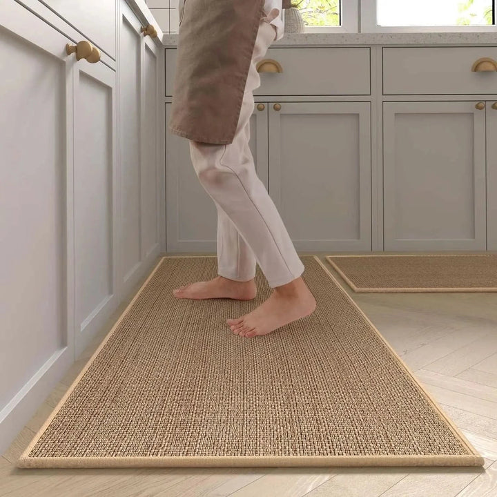 Kitchen Runner Non-Slip Washable – Faux Sisal Rug