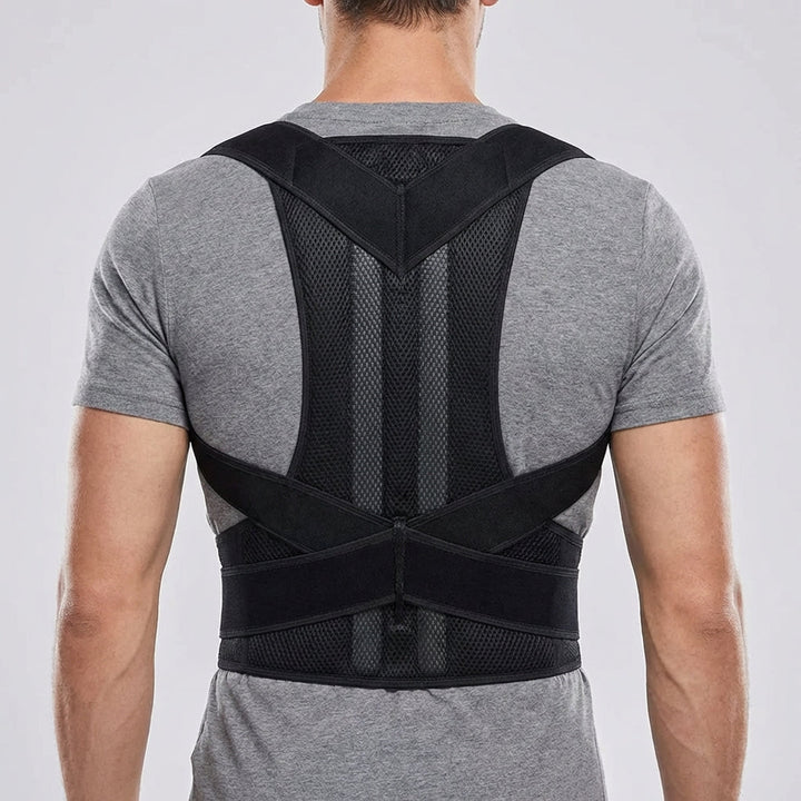 Adjustable Upper Back Posture Corrector with Breathable Mesh
