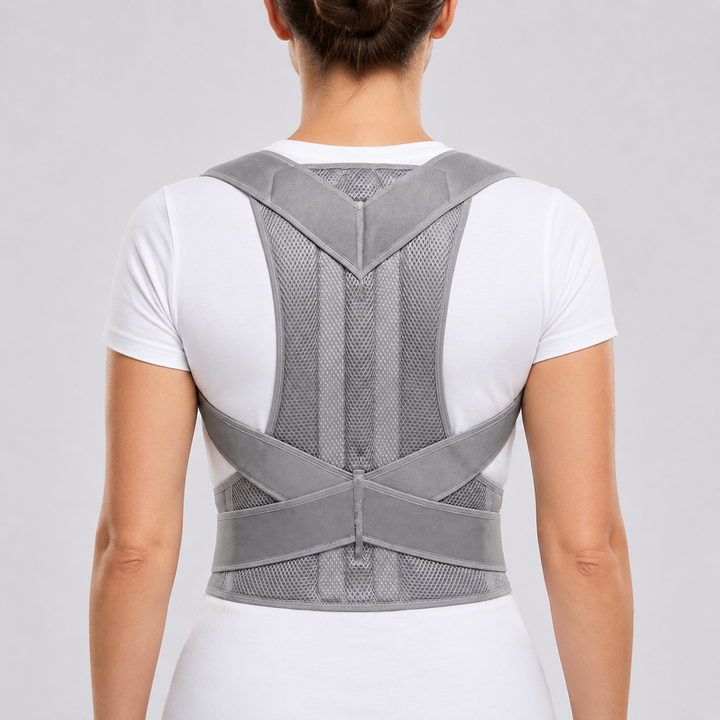 Adjustable Upper Back Posture Corrector with Breathable Mesh