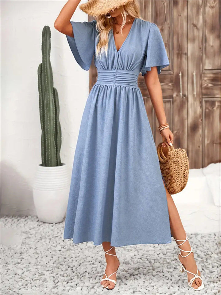 Women's Blue Midi Dress
