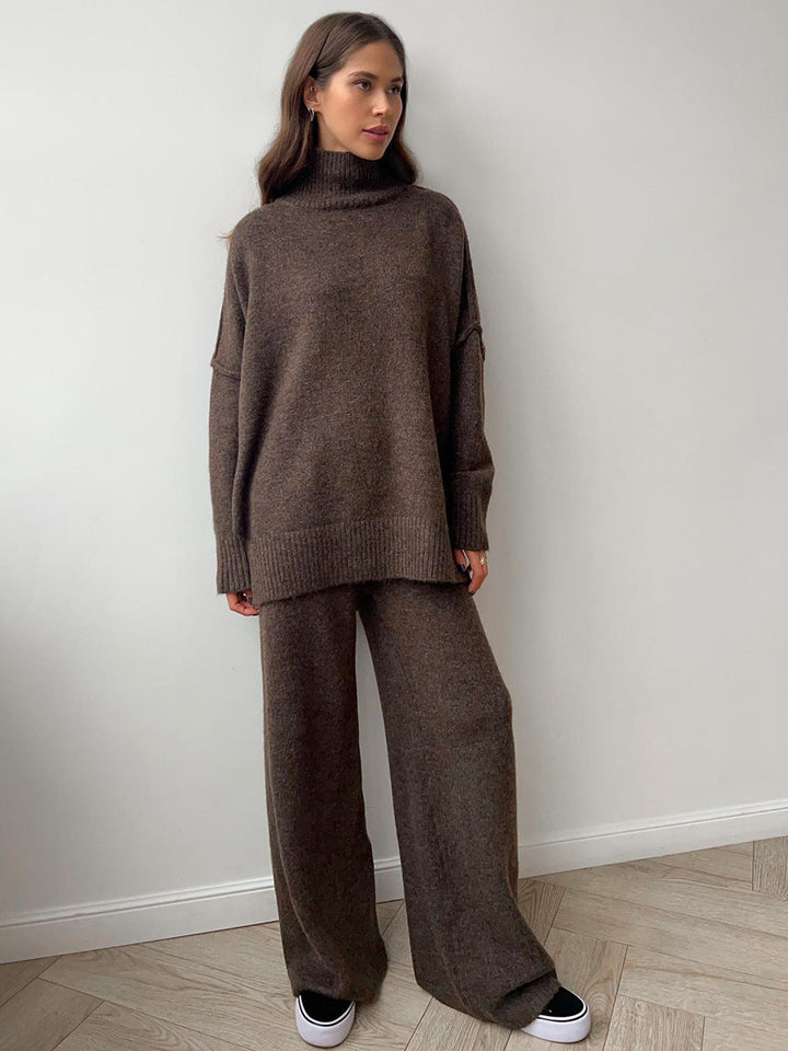 Women's Knit Turtleneck Sweater Set