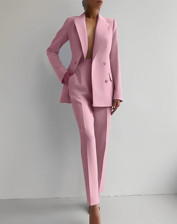 Elegant Two-Piece Blazer Set for Women – Refined Tailoring Meets Modern Sophistication