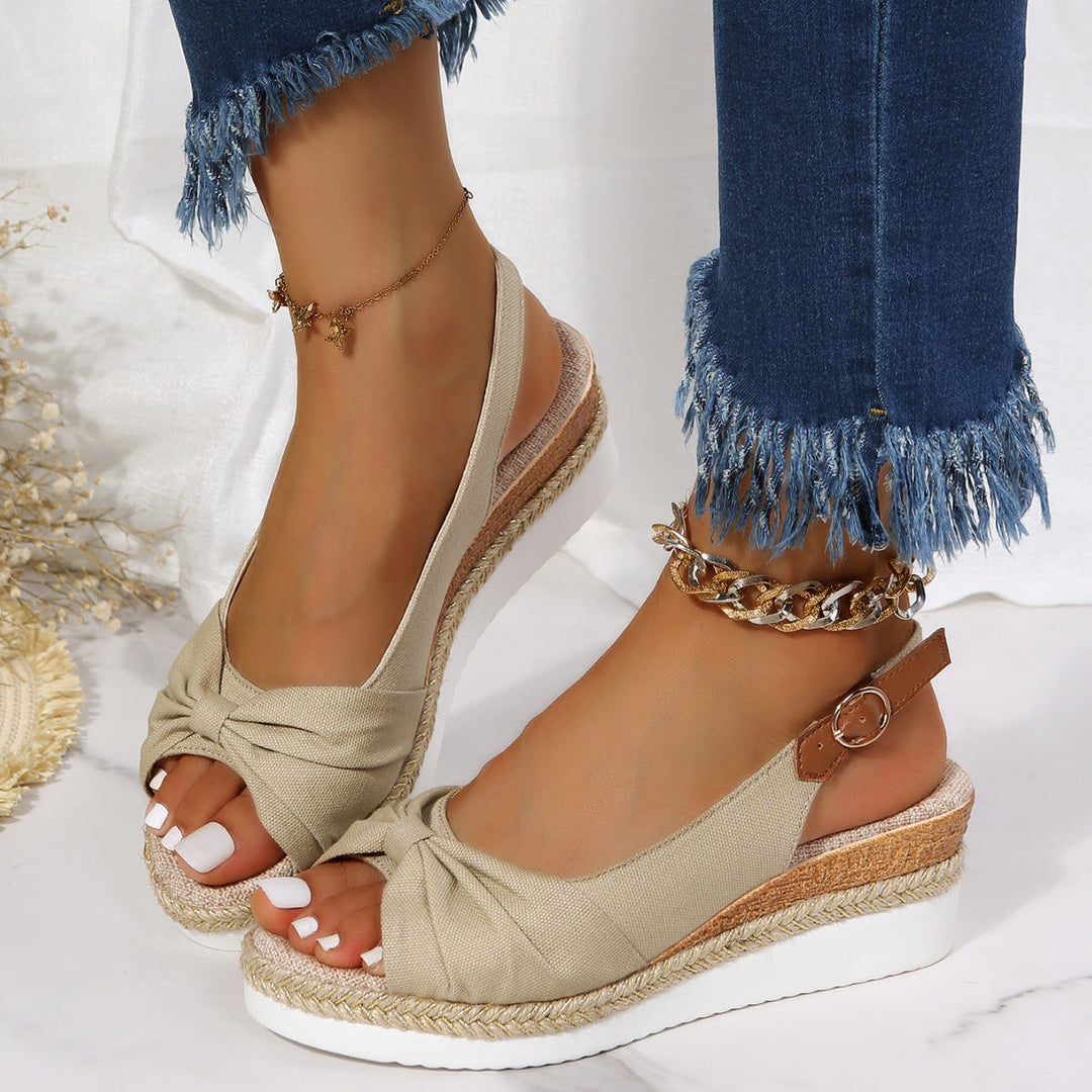 Women's Open-Toe Wedge Sandals – Summer Comfort