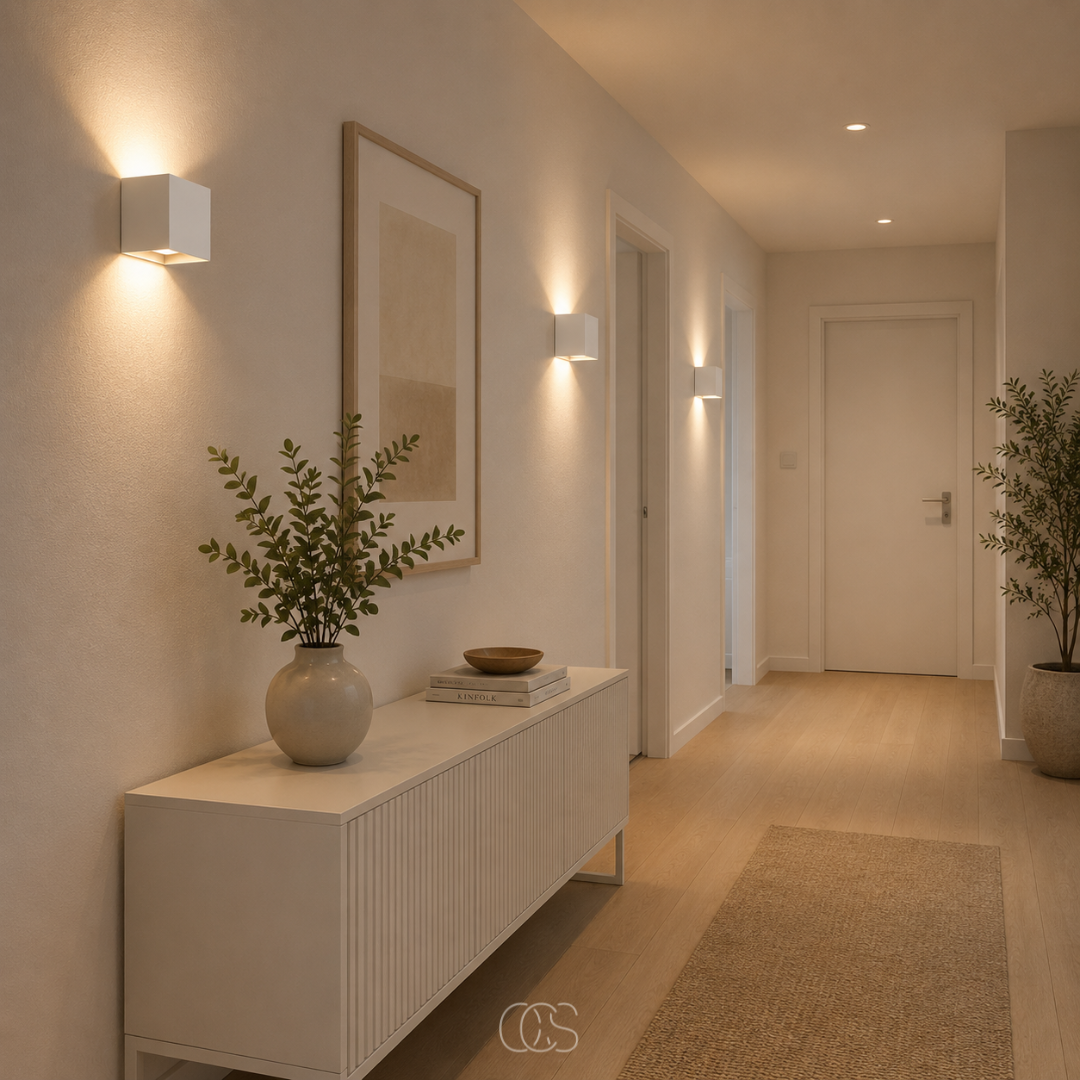 Luxe cordless wall light | square sensor light | aluminum 10 x 10 cm