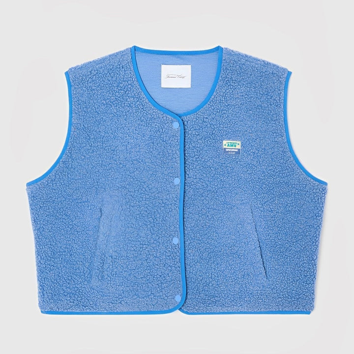 Sleeveless layering waistcoat with open front - Claudia
