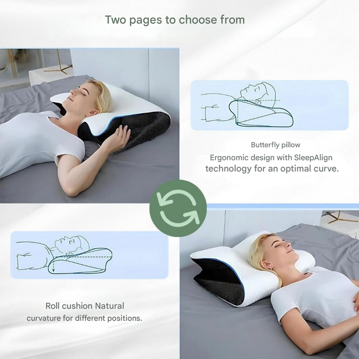Contoured Orthopedic Pillow for Back Sleepers