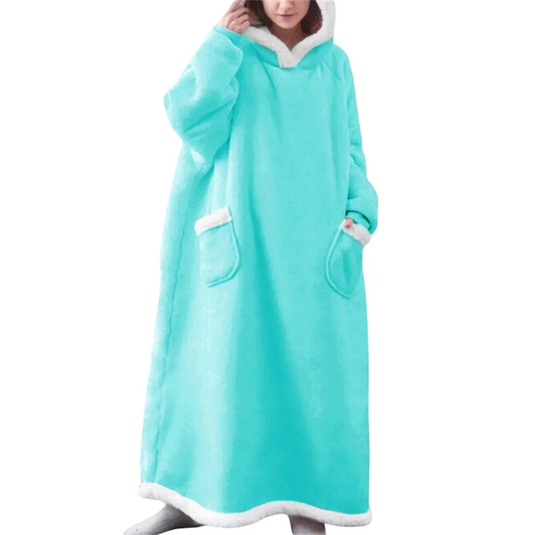 Oversized Hooded Blanket with Front Pocket - Lola