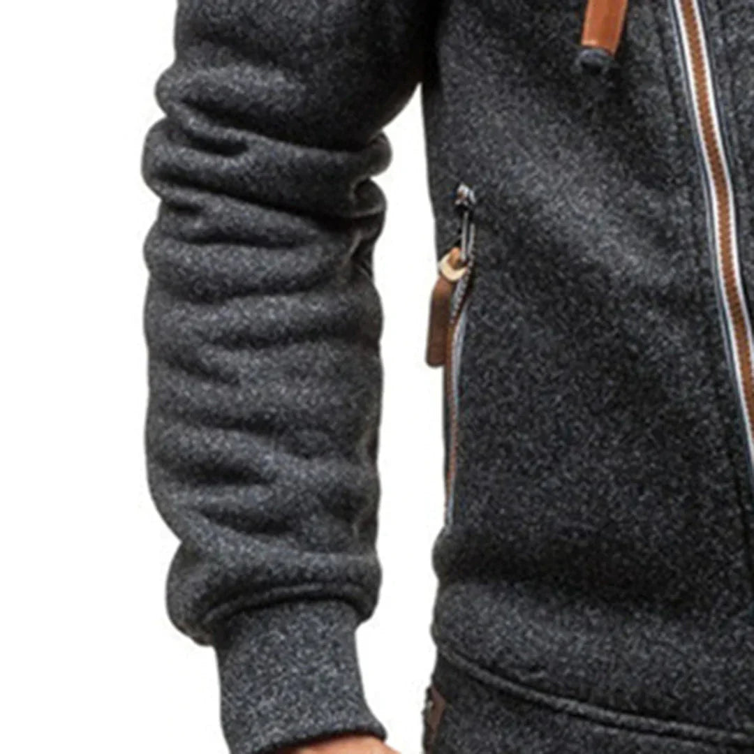 Casual Fleece Hoodie with Pockets for Men