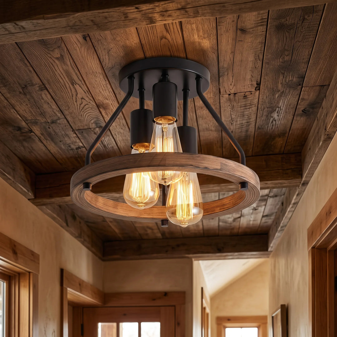 Hallway Ceiling Light – Industrial Farmhouse Style