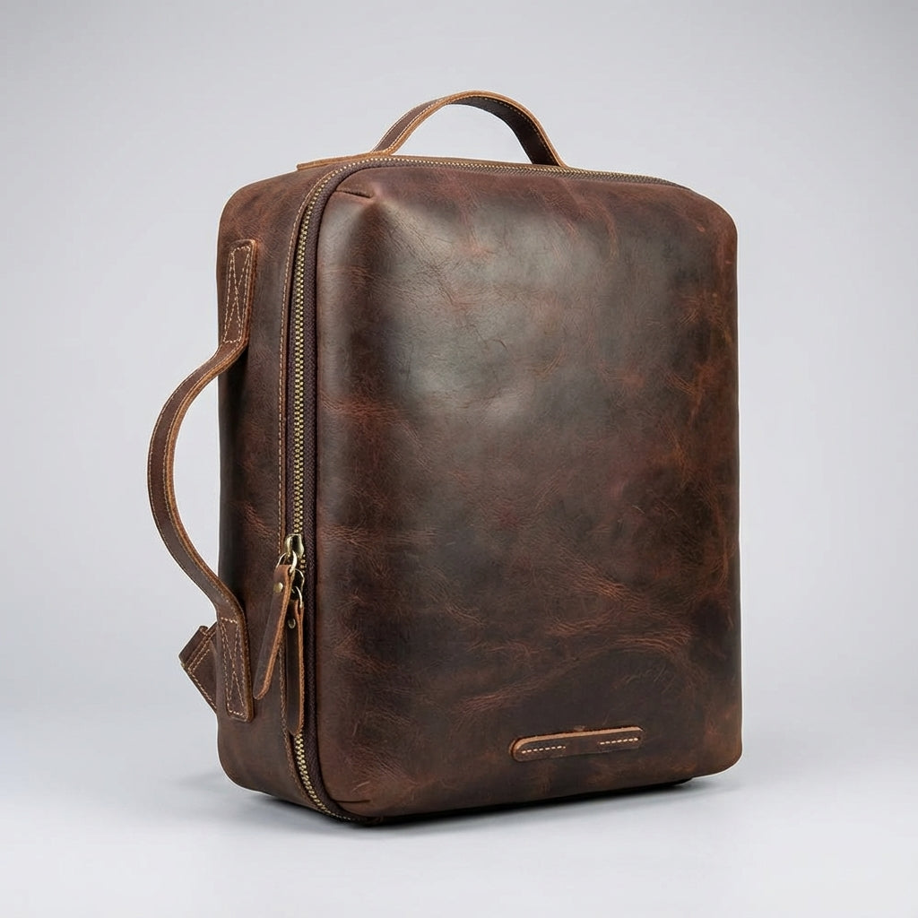 Premium Crazy Horse Leather Backpack - Lockfield