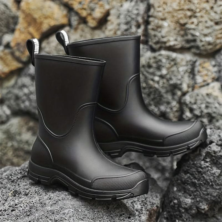 Waterproof Wellies with Non-Slip Sole - Mid-Calf