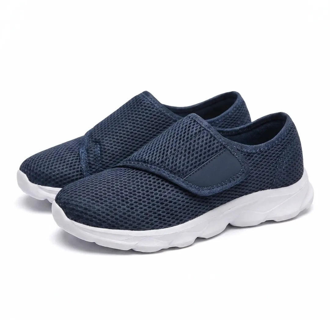 Comfortable Orthopedic Walking Shoes with Hook-and-Loop Strap for Wide or Swollen Feet