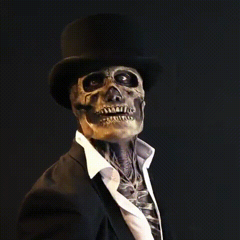 Realistic Skeleton Halloween Mask with Brains for Adults