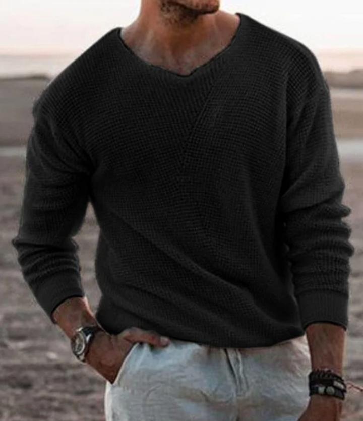 Relaxed-Fit Long-Sleeve Sweater – Tim