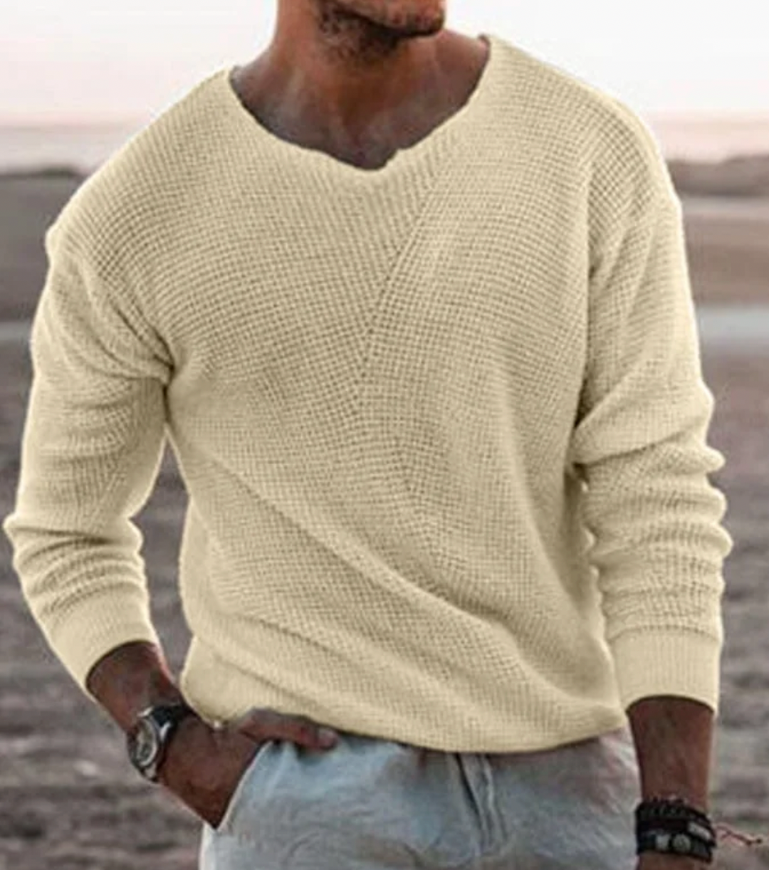 Relaxed-Fit Long-Sleeve Sweater – Tim