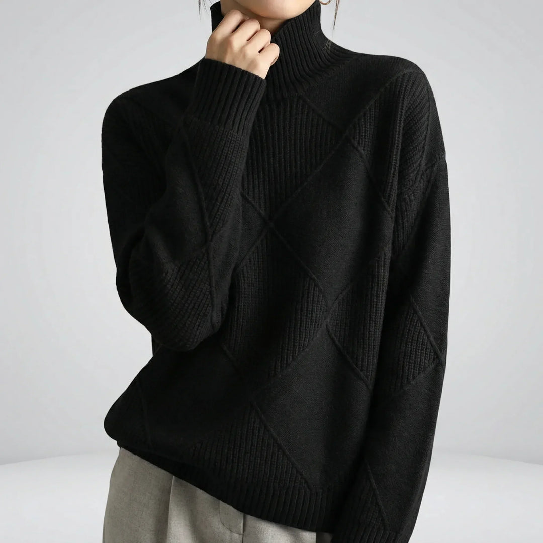 Roll-Neck Sweater with Relaxed Fit - Luzie