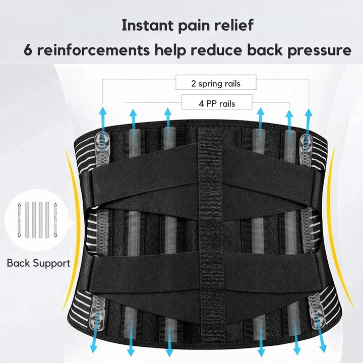 Lumbar support belt | 360-degree back stabilization