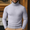 Men's Cable-Knit Polo Neck – Fine Knit Sweater