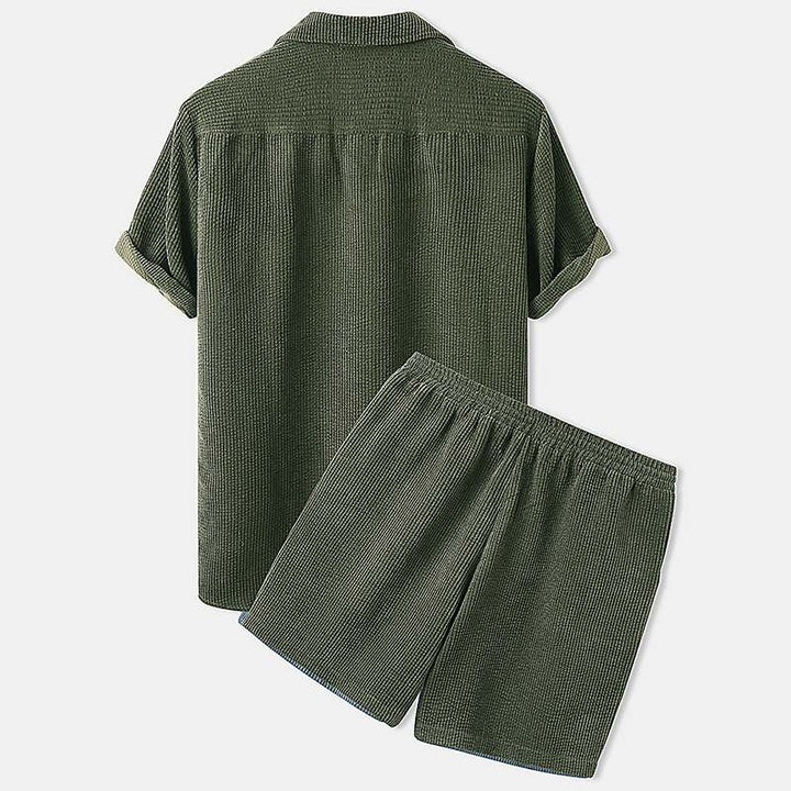 Ribbed Summer Clothing Set for Men - Effortless Style and Comfort for Warm Days