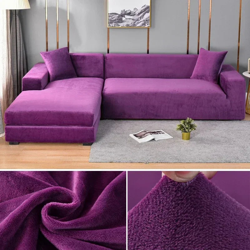 Sofina Stretch Velvet Sofa Cover with Luxurious Finish