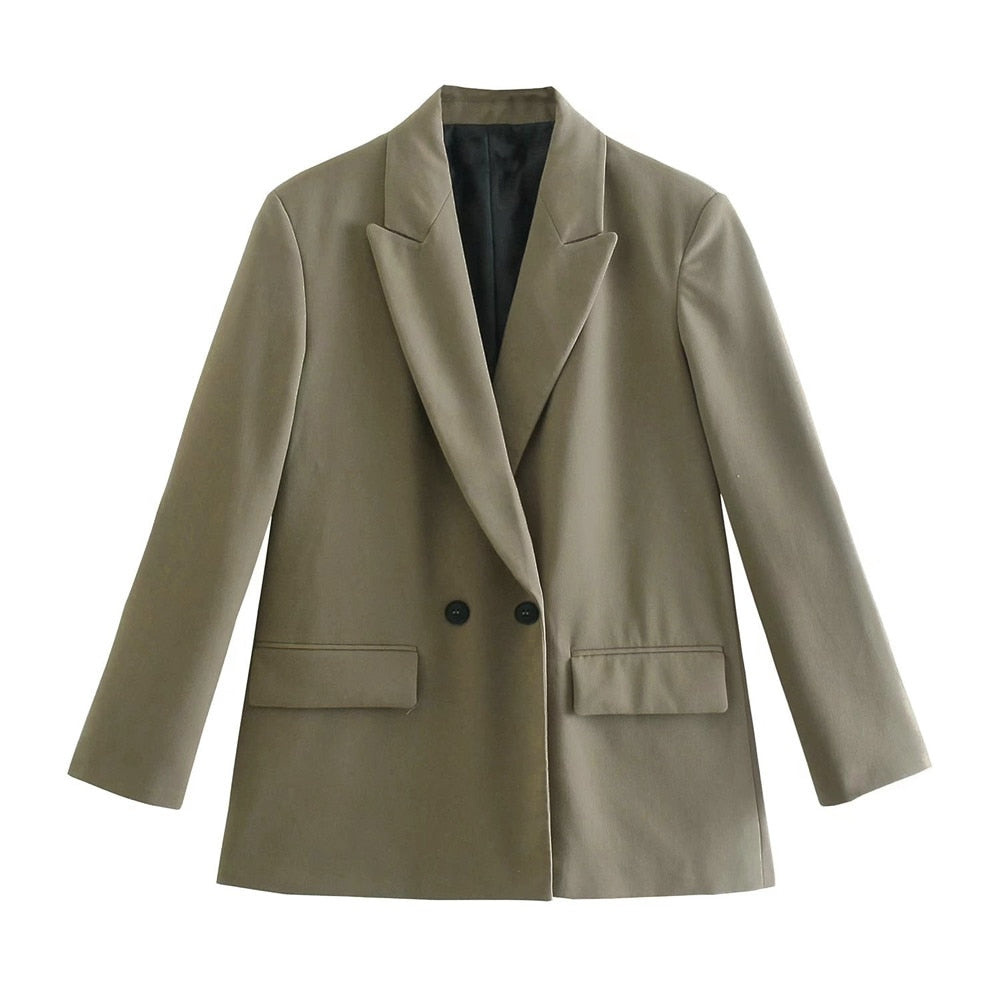 Elegant Double-Breasted Blazer for Women