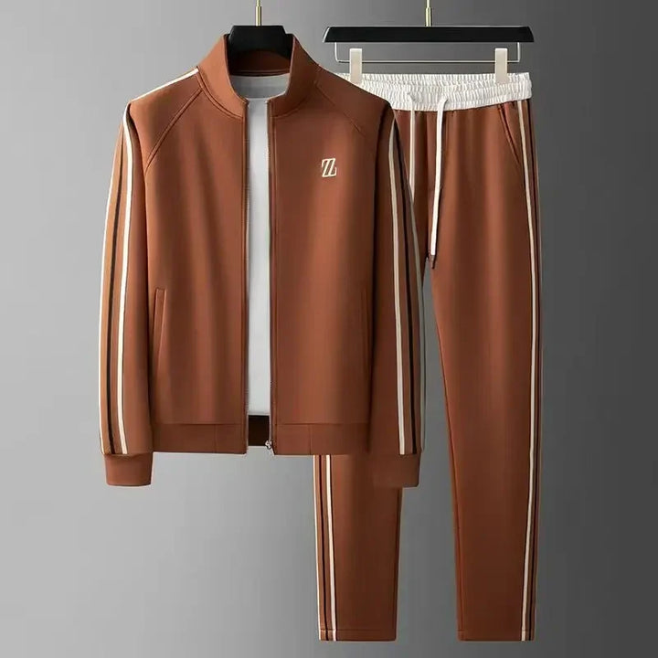 Women's Tracksuit with Leather Details and Adjustable Drawstring Pants